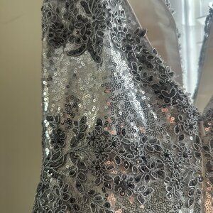 Silver prom dress - full sequins